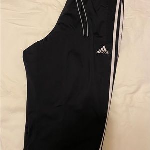 Adidas Black Fleece Pant with White Stripes